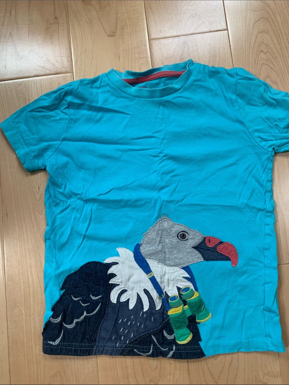 Mini Boden Appliqué Turkey Vulture Tee size kids 7-8